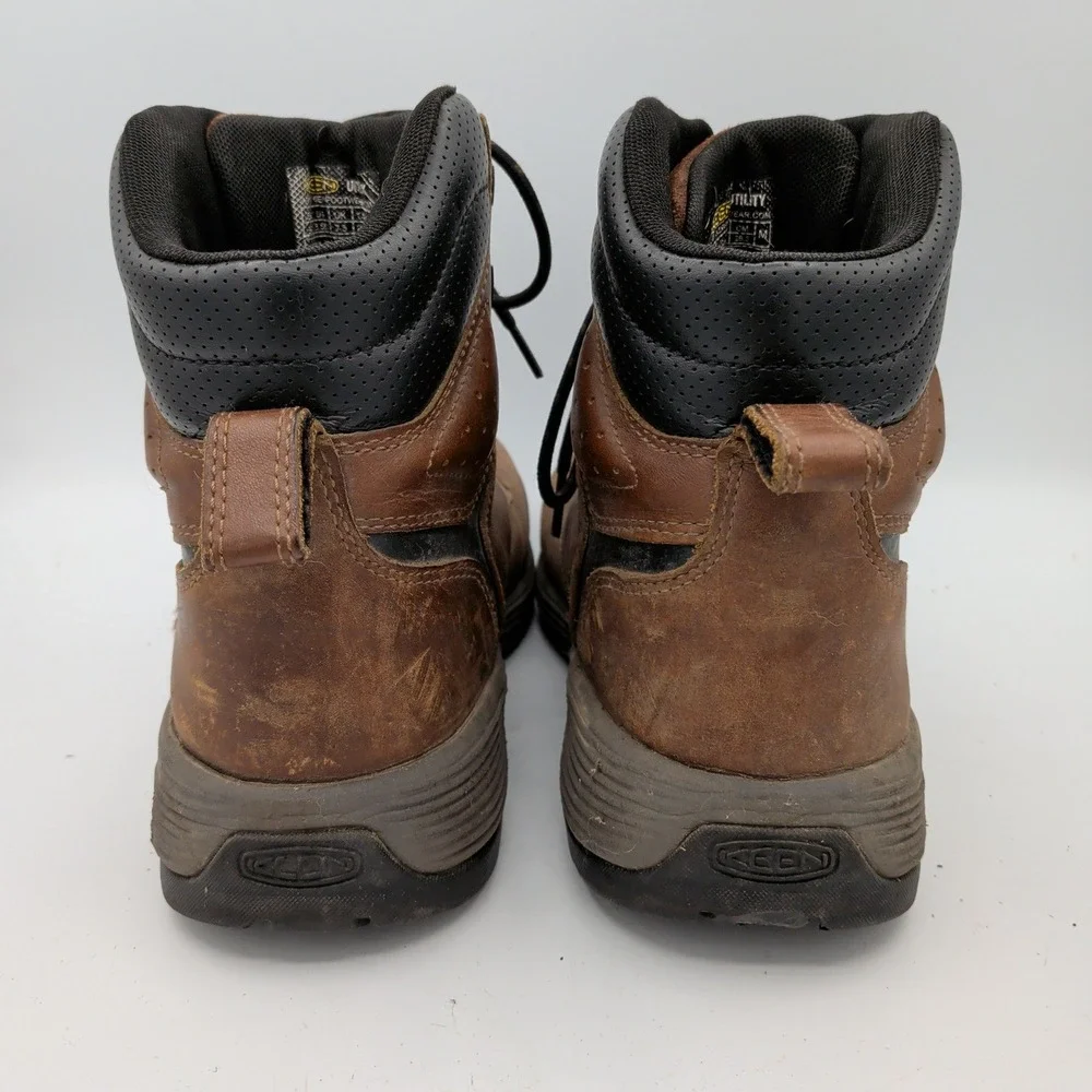 KEEN Utility Davenport 6 Mens 8.5D‎ Composite Toe Work Boots Brown 1024192D